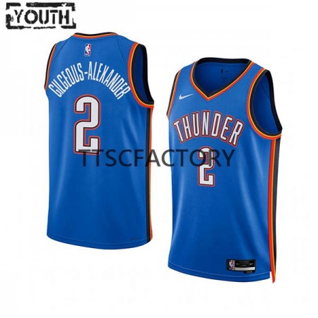 Kinder NBA Oklahoma City Thunder Trikot Shai Gilgeous-Alexander 2 Nike 2022-23 Icon Edition Blau Swingman